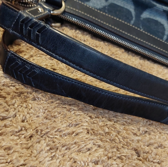 COACH Poppy Glam Signature Denim Tote - Picture 11 of 16